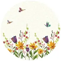 Wallart K&L Wall Art Vliestapete »Runde Vliestapete«, Blanz Märchen kleine Kinder, mehrfarbig, matt - bunt