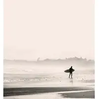 Wallart K&L Wall Art Vliestapete »XXL Vliestapete«, Surfer Strand Wellen Surfen, mehrfarbig, matt - bunt
