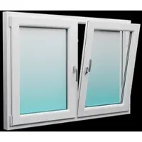 Josef Meeth Fenster und Türen Energiespar-Fenster »76/3 «, 120 x 95 cm (BxH), Dreh-Kipp/Dreh-Kipp - silberfarben