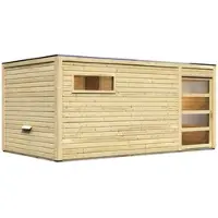 Karibu Saunahaus »Walk«, BxTxH: 508 x 276 x 210 cm, ohne Ofen - beige
