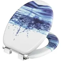 WELLWATER WC-Sitz »WATERDROP«, MDF, D-Form, mit Softclose-Funktion - weiss
