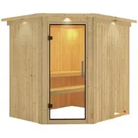 Karibu Sauna »Talsen«, für 3 Personen, ohne Ofen - beige