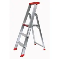 Szagato Stehleiter 3 Stufen Profi 149x50x16cm ALU Stufenleiter 3 Stufen Stehleiter 3 Stufen Aluleiter 3 Stufen Haushaltsleiter 3 Stufen Bockleiter