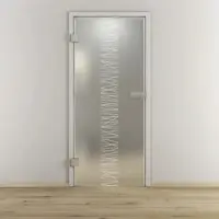 NOVADOORS Glasdrehtür »NOVA 549«, matt - transparent