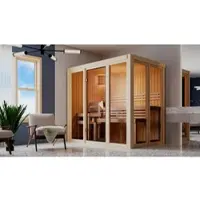 Karibu Sauna »Juminda«, BxTxH: 216 x 138 x 198 cm, ohne Ofen , für 2 Personen - beige