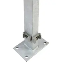 Floraworld Eckpfosten, Stahl, BxHxL: 15 x 10 x 89,3 cm - silberfarben