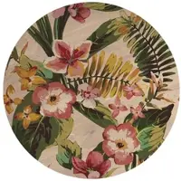 Wallart K&L Wall Art Vliestapete »Runde Vliestapete«, Kubistika Blumen Dschungel, mehrfarbig, matt - bunt