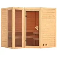 Karibu Sauna »Kunda«, für 4 Personen, ohne Ofen - beige