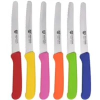 Gräwe Tafel- Brötchenmesser / Frühstücksmesser 6 Stück bunt