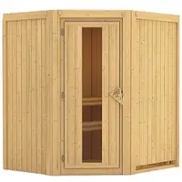 Karibu Sauna »Tuckum«, für 3 Personen, ohne Ofen - beige