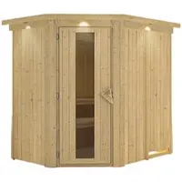 Karibu Sauna »Wenden«, für 3 Personen, ohne Ofen - beige