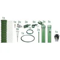 Gust. Alberts GmbH & Co. KG Set Maschendrahtzaun, »Maschendraht«, LxH: 1500x200 cm, grün - gruen