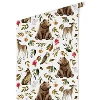 Wallart K&L Wall Art Vliestapete »Vintage Vliestapete«, Waldtiere Reh Bär Maus Uhu, mehrfarbig, matt - bunt