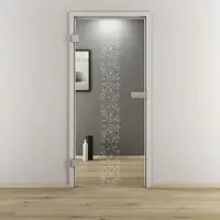 NOVADOORS Glasdrehtür »NOVA 504«, glänzend - transparent