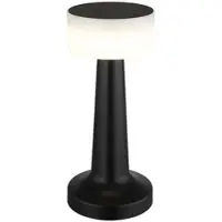 Globo LED Tischlampe dimmbar Akkuleuchte Touchdimmer Tischleuchte Nachttischlampe, Kunststoff schwarz, USB, 1W 55lm warmweiß-kaltweiß, H 21,5 cm