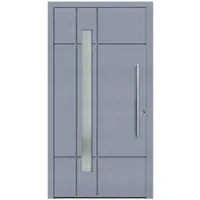 KNOCK Flügelüberdeckende Kunstoff-Haustür »Terra«, grau