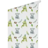 Wallart K&L Wall Art Vliestapete »Kinder Vliestapete«, Safari Krokodil Elefant, mehrfarbig, matt - bunt