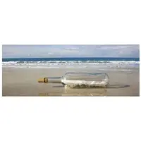 MySPOTTI Badrückwand »Message in a Bottle«, BxH:120 cm x 45 cm, blau