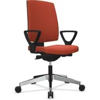 Flokk Profim Raya 23SL Drehstuhl Bürostuhl mit gepolsterter Rückenlehne, Synchromechanik und Sitztiefeneinstellung frei konfigurierbar