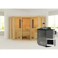 Karibu Sauna »Mava«, BxHxT:231 x 198 x 231 cm, naturbelassen - beige