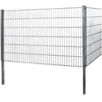 Floraworld Doppelstabmatte, HxLxT: 83 x 251 x 1,7 cm, Stahl, silberfarben