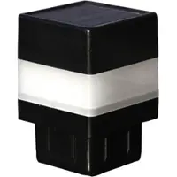 Floraworld LED-Pfostenkappe, BxHxT: 4,65 x 6,85 x 4,65 cm, für Vierkant-Zaunpfosten in 40 x 40 mm - schwarz