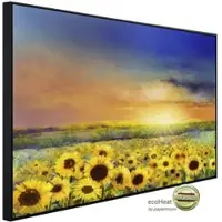 Papermoon Infrarotheizung »EcoHeat - Sonnenblumen malen«, Matt-Effekt - bunt
