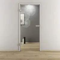 NOVADOORS Glasdrehtür »NOVA 507«, glänzend - transparent