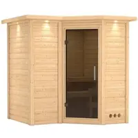 Karibu Sauna »Riga 1«, für 3 Personen, ohne Ofen - beige