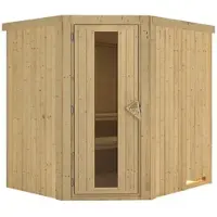 Karibu Sauna »Talsen«, für 3 Personen, ohne Ofen - beige