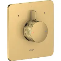Axor Citterio C Mischer Unterputzmodell für 2 Verbraucher, Cubic cut, 49451990, Farbe: Polished Gold Optic