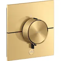 Axor ShowerSelect ID Thermostat, Highflow, Unterputz, 1 Verbraucher, ein zusätzlicher Abgang, eckig, 36777250, Farbe: Brushed Gold Optic