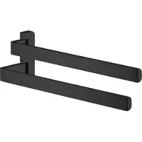 Hansgrohe AXOR UNIVERSAL Accessories Doppel-Handtuchhalter, 42821670, Farbe: Mattschwarz