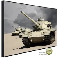 Papermoon Infrarotheizung »EcoHeat - Kriegspanzer in der Wüste«, Matt-Effekt - bunt