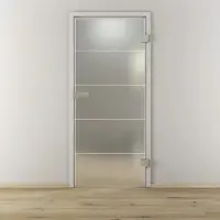 NOVADOORS Glasdrehtür »NOVA 582«, matt - transparent