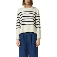 Comma Strickpullover geringelt, Rundhals