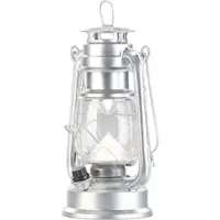 Lunartec Ultra helle LED-Sturmlampe, Akku, 200lm, 3W, tageslichtweiß, silbern
