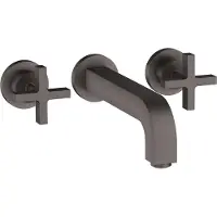 Hansgrohe 3-Loch Waschtischarmatur AXOR CITTERIO DN 15 UP m Al 222mm Kreuzgr. u Ros. bru brushed black chrome