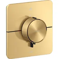 Hansgrohe AXOR ShowerSelect ID Thermostat Unterputz softsquare für 2 Verbraucher mit integrierter Sicherungskombination nach EN1717, Brushed Gold Optic