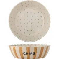 Bloomingville Chip Schale, orange/weiß, Höhe 7 cm, Keramik - , Chip, Orange, für Küche, Keramik