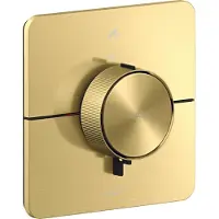 Hansgrohe AXOR ShowerSelect ID Thermostat Unterputz softsquare für 2 Verbraucher mit integrierter Sicherungskombination nach EN1717, Brushed Brass