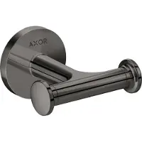 Hansgrohe AXOR UNIVERSAL Circular Handtuchhaken, doppelt, 42812330, Farbe: Polished Black Chrome