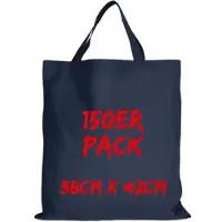 TEXXILLA Baumwolltasche Mehrpack Classic mit zwei kurzen Henkeln, Dunkelblau, dunkelblau