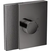 Hansgrohe Fertigmontageset AXOR EDGE HighFlow f UP-Thermost. pol. bl chr Diamantschlif polished black chrom Diamantschliff