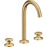Hansgrohe 3-Loch-Waschtischarmatur Sel. 170 Axor One A 140mm, m Pus-Op-Abl, brush. gol opt