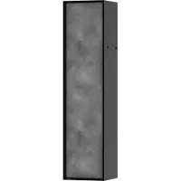 Hansgrohe XtraStoris Rock Toilettenbürstenhalter, mit Ablage, befliesbare Tür, rahmenlos, 145x140x