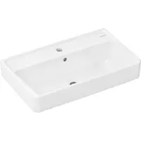Hansgrohe Xanuia Q Waschtisch Compact 650/390 mit Hahnloch und Überlauf