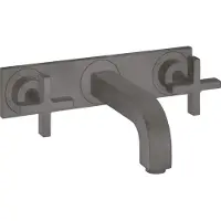 Hansgrohe Fertigmontageset Axor Citterio UP-3-Loch-Waschtischarmatur, m Kreuzgr., brush. bla vc
