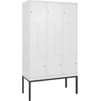 C+P Z-Spind Classic PLUS, Gestell, 6 Fächer, 2120x1200x500mm, 9016/9016 Verschluss Zylinderschloss