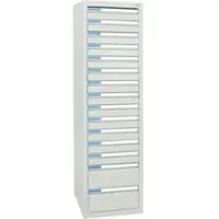 Stumpf Schubladenschrank Serie ESTA, 15 Schubladen lichtgrau (13x100, 2x200mm)